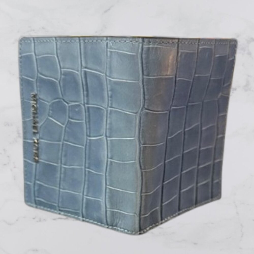 MICHAEL Michael Kors Mercer Crocodile-Embossed-Leather Card Case - Picture 4 of 12